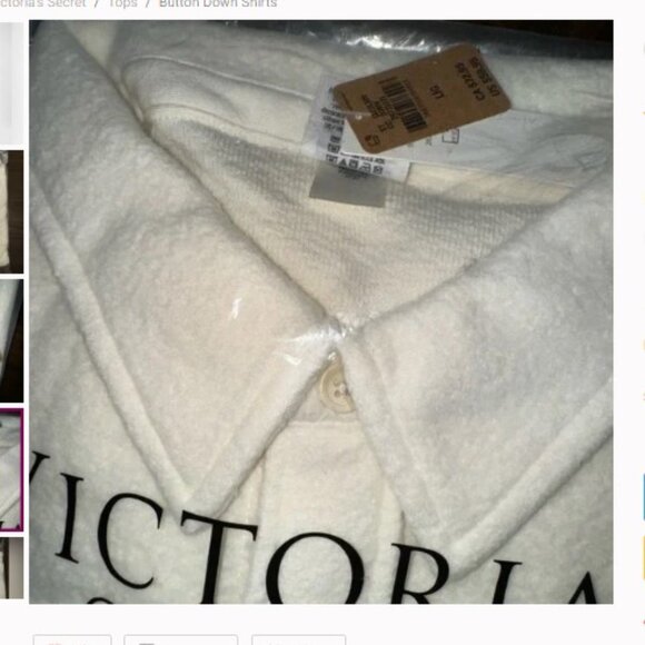 VS PINK Reverse Fleece Shacket NWT - Picture 7 of 8